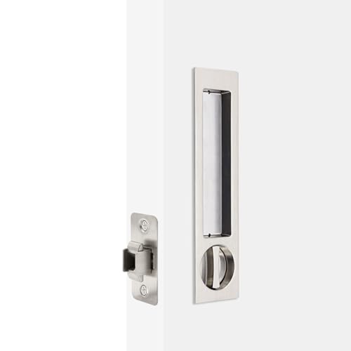 Dontay Pocket Door Hardware with Key Lock,Recessed Handle Pull,Brush Nickel by Dontay - Used condition - Image 2