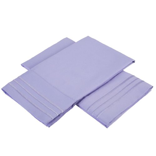 Clara Clark Premier 1800 Collection Pillowcase Set - King Size, Lavender