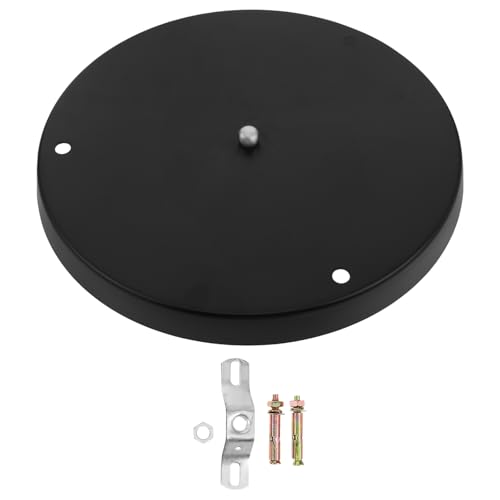 Baldaquin de plafond en métal noir Cabilock à 3 trous pour luminaire suspendu