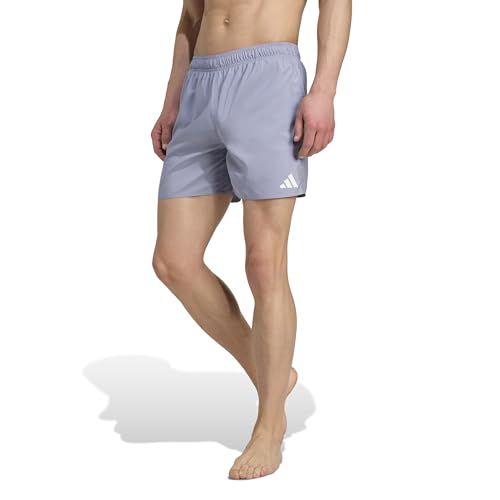 adidas Men's Solid 3-Bars 5-inch Swim Shorts3