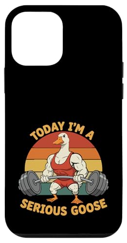 Today I'm A Serious Goose ���t�e�B���O �E�F�C�g �W�� �t�B�b�g�l�X �X�}�z�P�[�X iPhone 12 mini �p