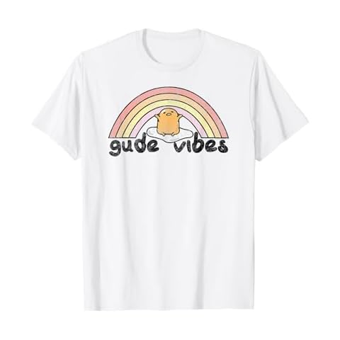 Gudetama Gude Vibes Good Vibes Rainbow T-Shirt Cover