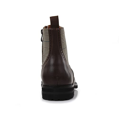 Polar Fox Manchester MPX806076 Classic Wing-Tip Western Style Dress Boots, Irish Coffee, Size 6.5