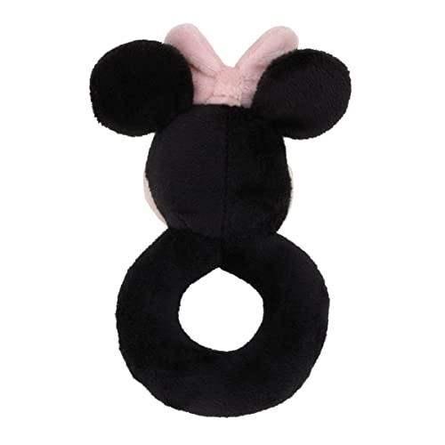Disney Minnie Mouse White, Pink, And Aqua 2Pk 100% Cotton 44" X 44" Muslin Swaddles With Plush Rattle #TOP3
