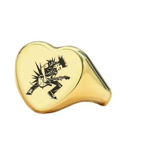 Bague guitariste en forme de cœur pour la scène et le quotidien