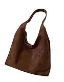 Bolsa Feminina Grande 'Josette' – Em Camurça Premium com Alça Fixa – Elegante, Leve e Espaçosa – 36x31x13cm – Cores Preto, Marrom e Bege – Estilo Casual Chic