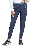 Dickies Dynamix Women Scrubs Pant Natural Rise Tapered Leg Jogger DK185, M, Navy