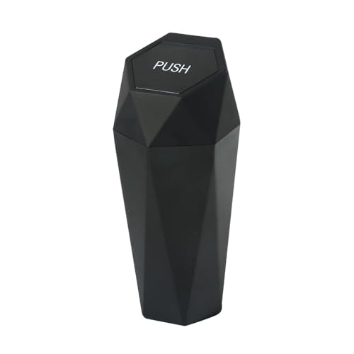 Flaconi Papelera Coche,Basura Coche,Accesorios para Coche,Portátil Caja de Almacenamiento para Coche,Mini Cubo de Basura del Vehículo,Cubo de Basura a Prueba de Fugas para Automóviles,SUVs,RV (Negro)