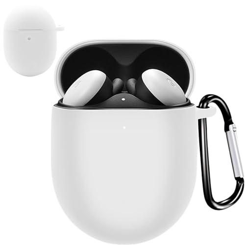 Miimall Google Pixel Buds Pro 2 / Google Pixel Buds Pro�p�P�[�X�J�o�[ �\�t�g�V���R�� �ϏՌ� �ی� �t�����g LED ���h�o�P�[�X �X�L�� �L�[�`�F�[���t�� ���̎q/�j��/�������� �z���C�g