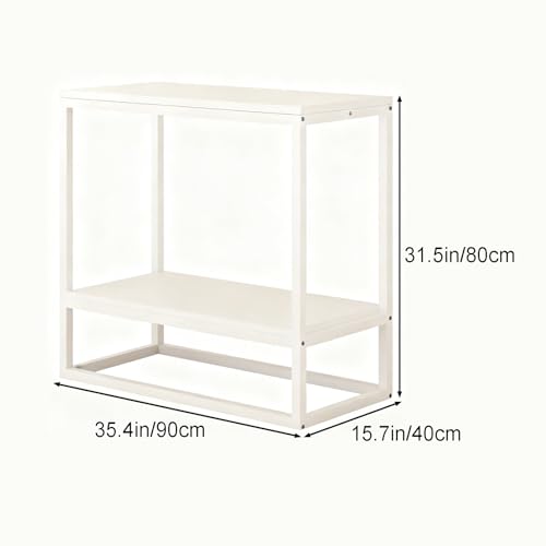 Support d'aquarium pour bacs XL en métal blanc robuste à 2 niveaux