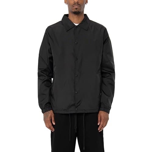 Amazon.com: Pro Club Standard Coach Jacket, Black, Small