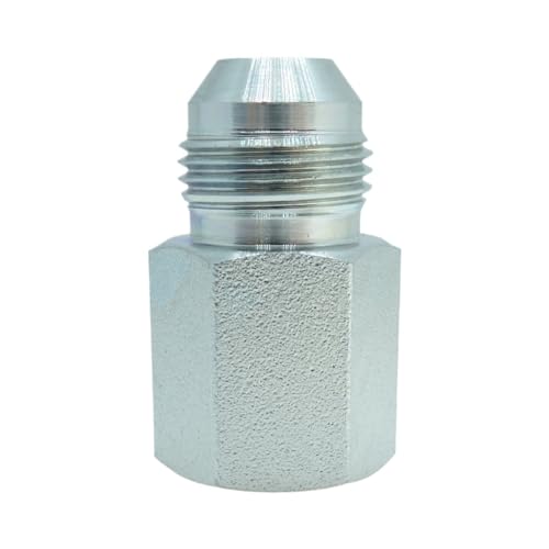 Image of 1 Piece 1 /2 inch (3 /4-16) Male JIC X 3 /8 inch Female NPTF, 37 Flare to Pipe Adapter Hydraulic