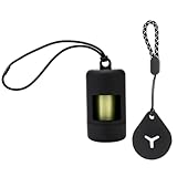 QMEAKMONY Dog Poop Bag Holder for Leashes Compact and Lightweight Poop Bag Dispenser Dog Waste Holder Easy Replacement and Cleaning (Black)