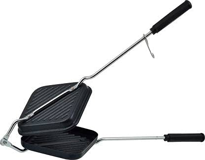 Pacificdeals Regular Aluminum Gas Stove Sandwich Toaster Griller Maker -1 Piece (Black)