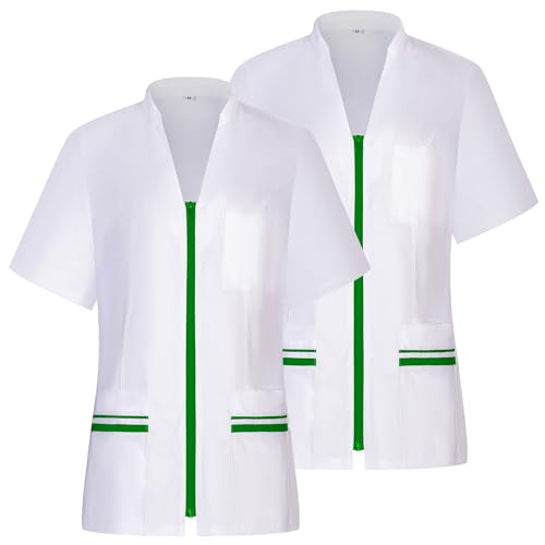 MISEMIYA - Paquetes 2 Unidades - Camisa Sanitario Mujer - Uniforme Sanitario - Uniforme HOSTELERÍA 712 - XS, Verde Manzana 21