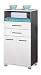 Produktbild Schildmeyer Rocki 118032 Highboard, 60 x 110,5 x 32,5 cm, weiß / esche grau Dekor