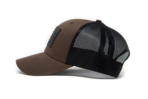 Image of 13 STRIPES American Flag Hat - Leather Patch Mesh Back Snapback Hat for Men & Women USA Flag Trucker Hat, Casual Unisex Hat