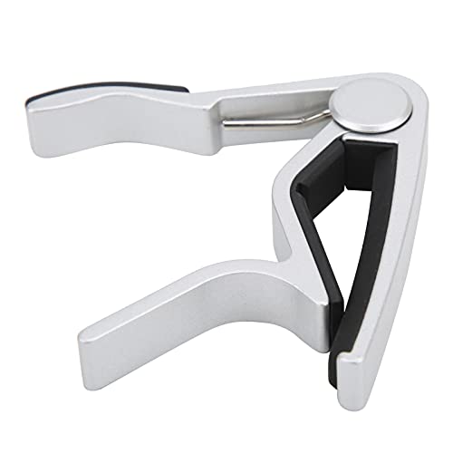 Capo Change Quick Aluminium for Acoustic Electric Guitar U Bass Violin BanjoSilver Guitar CapoMetal CapoAcoustic Capng From While Little (Silver)