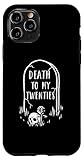 custodia per iphone 11 pro death to my twenties funny r.i.p 20s, scheletro per 30° compleanno