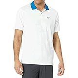 Oakley Men's Contender Pro Icon Polo, Ellipse Pattern White, X-Large