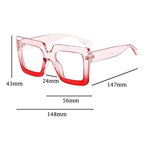 Monture de lunettes transparentes carrées vintage et oversize pour ordinateur