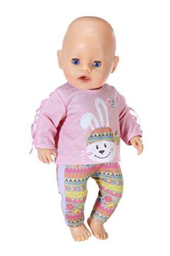 BABY born Trendy Pullover Set mit Fransenpullover und bunter Hose für 43 cm große Puppen, 830178 Zapf Creation – Bild 3