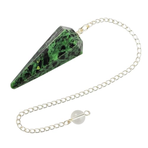 Image of Flower Stone Pendulum Dowsing Tool - Natural Crystal Pendulum for Spiritual Guidance - Premium Dowser Pendulum for Accurate Divination and Energy Healing - Perfect for Energy Healing and Chakra Balancing - Handcrafted with Precision and Elegance