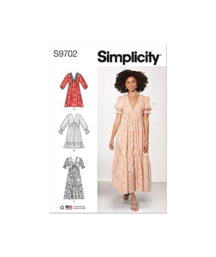 SIMPLICITY SS9702Y5 Misses' Empire Dress Y5 (18-20-22-24-26)