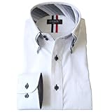 [パリス16ク] ワイシャツ メンズ 長袖 形態安定 ボタンダウン ドゥエボットーニ L 1