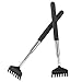 Produktbild upain 2 Stück Rückenkratzer Ausziehbar aus Edelstahl Teleskop Rücken Kratzer Back Scratcher Krauler Rücken Kratzer mit Ausziehbarem Stab Ausziehbar bis 68cm zum Kratzen am Kopf und Rücken