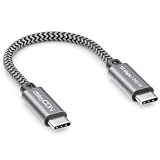 deleyCON 0,15m 240W Cavo USB-C 10 Gbps Corto (USB 3.2 Gen2) PD 3.1 Ricarica Dati 4K@60Hz per Caricatore iPhone 17 16 15 Pro Max Air Galaxy A16 A26 A56 S26 S25 S24 iPad SSD HDD MacBook PS5
