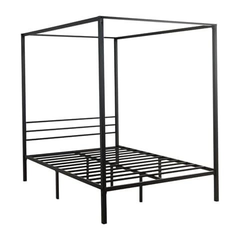 Home Source Sierra 4ft 6 Double Bed Frame with Canopy Cover