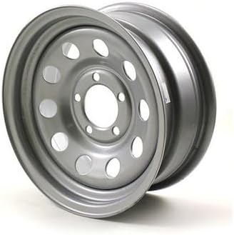 14X5.5 5-Lug on 4.5" Silver Mod Trailer Wheel
