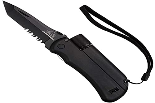 Guepardo, Canivete Multifunção Survival, Aço Inox 440, Ferramenta Resistente e Versátil, Camping, Trilhas, Aventuras, Preto