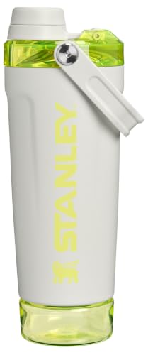 Image of STANLEY Vitalize Shaker Bottle, 20 oz, Pale Stone Atomic | Leakproof Shaker Bottle | Fast-Flow Spout | Removable Strainer | Easy-Grip Handle | Base Container | Double-Wall Insulation