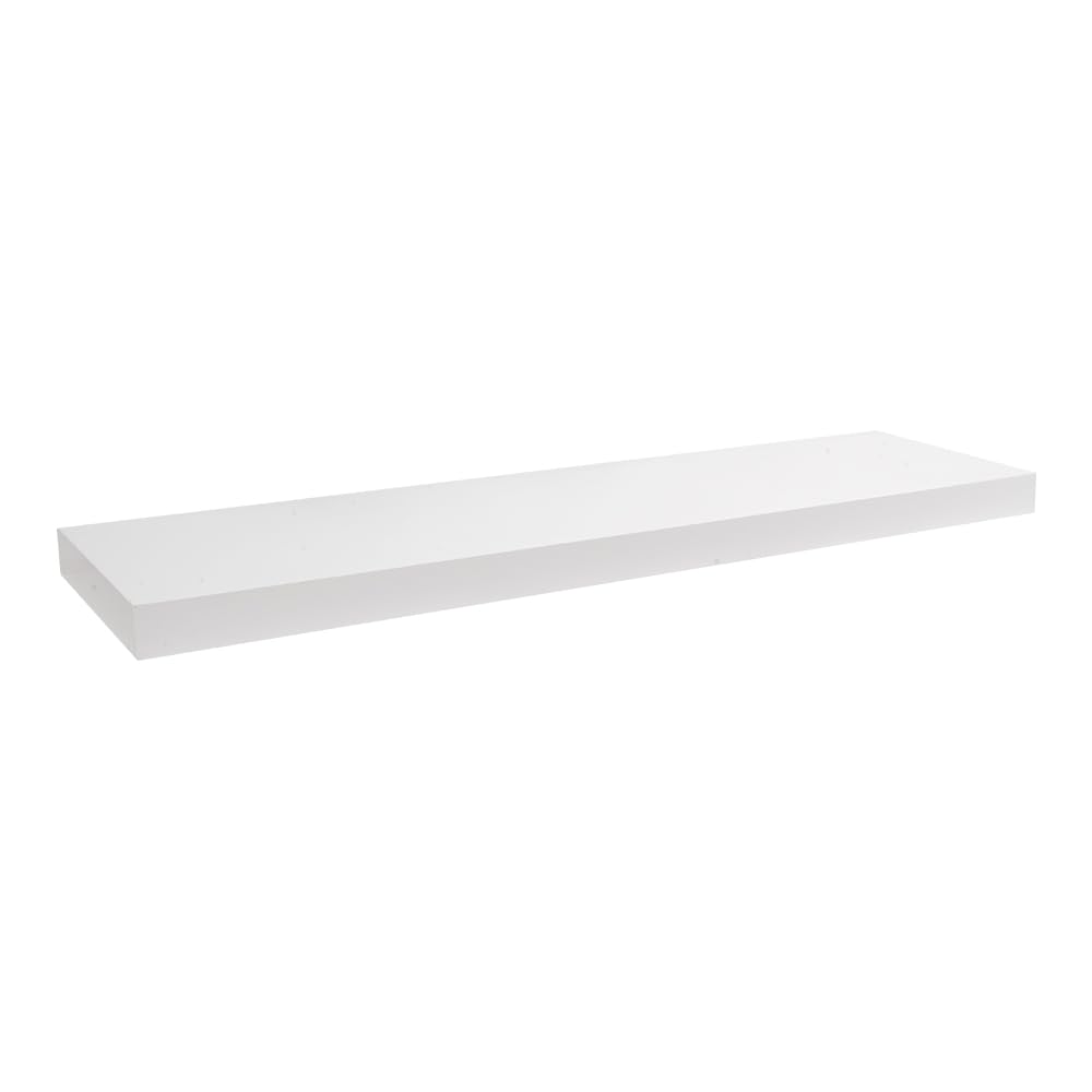 Velano - Bücherregal Wand - Wandregal 118x23.5 cm - Regal Wand - Schweberegal - Hängeregal - Regalbrett - Weiß - Küchenregal - Bücherregal Kinder - Deko Wohnzimmer - Gewürzregal