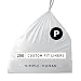 simplehuman Code P Custom Fit Drawstring Trash Bags,50-60L / 13-16 Galllon (200 Count)