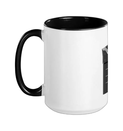 Clapper Board Film Slate Ceramic Mug, 15oz