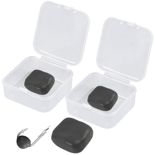 2 unidades de plomo para amasar, 15 g, color negro, masilla de tungsteno antideslizante, reutilizable, para aparejos desplegables (total 30 g)