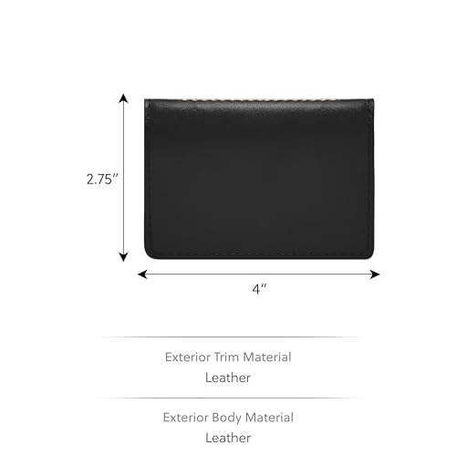 Image of Fossil Men's Westover Leather Slim Minimalist Snap Bifold Wallet, Black (Model: ML4642001)
