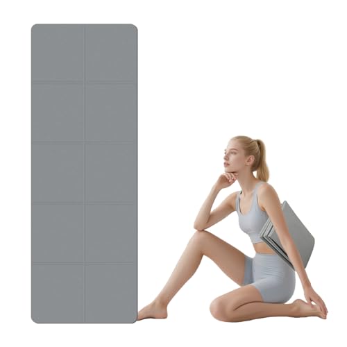 Tapete Yoga - Esterilla Yoga - Colchoneta Plegable - Colchoneta Gimnasia - Yoga Mat TPE 183x61cm, 5mm Antideslizante para Pilates y Viajes