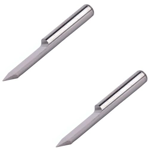 2x Fresa Ponta 0.1mm Com Ângulo 90° Espessura 3.175 Para Cnc