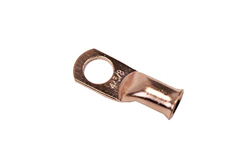 A-Team Performance - Tubular Lug Ring Eye Terminals 4 Awg - Battery Charger Accessories Cable 3/8 Inches Stud Size Copper Lugs - For Crimping Soldering Pack Of 15 #TOP3