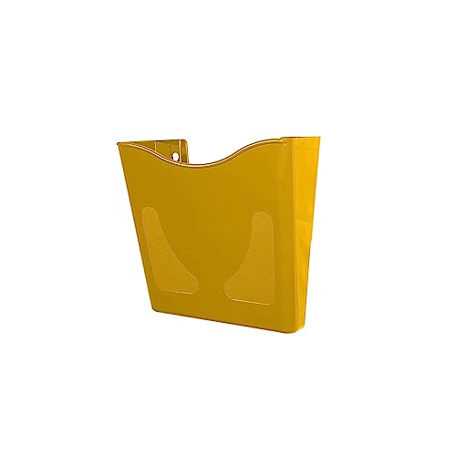 Deflecto Yellow Portrait A4 Wall Mounted Document Holder with Antimicrobial - A4 Sign Holder - A4 Leaflet Holder Wall Mounted Letter Rack Leaflet Display Stands A4 Poster Holder Brochure