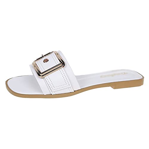 Sandales en toile gingham pour femmes claquettes à boucle taille 38.5