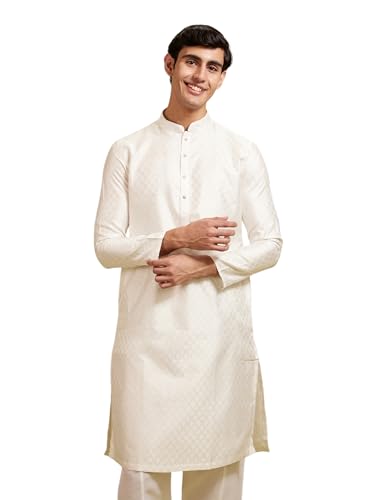Image of DIWAS BY MANYAVAR Men's Art Silk Textured Kurta (1pc)