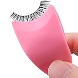Miuffue Eyelash Applicator Tool 35mm Width Lash Applicator Clip, 1PCS Eyelash Tweezers for False Lashes, Pink