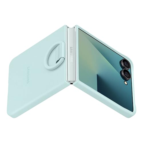 Image of Samsung Galaxy Z Flip7 Official Ring Phone Case Silicone, Easy to Carry, Soft, Sleek, US Version, Mint