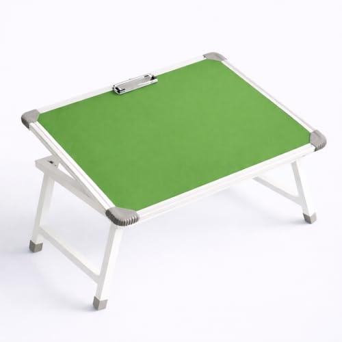 Image of YAJNAS Multipurpose Portable Study Laptop Table (15 x 26 Inch) | Height Adjustable Foldable Lap Desk Bed Table for Kids Students Home Office Online Classes Study Learning - Parrot Green
