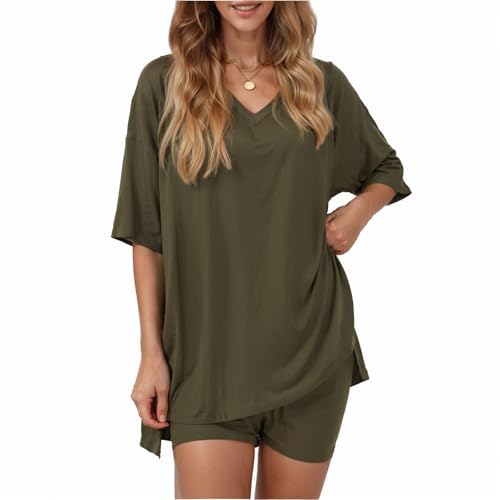 Shorts Set Women Biker Short Sets Two Piece Athletic Summer Maternity Workout Lounge Sets Europe...